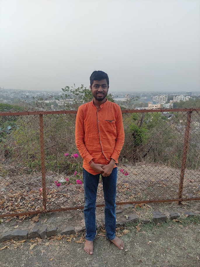 Picture of Navneet shot by his sister at Birla Temple, Bhopal.