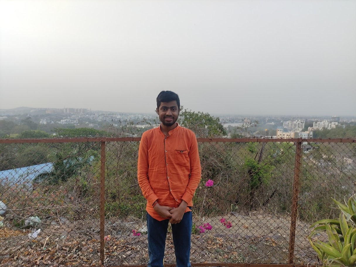 Navneet at Birla Temple, Bhopal. Photo clicked by his sister.