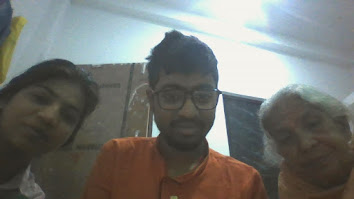 Navneet with his sister & grandmother shot on his webcam